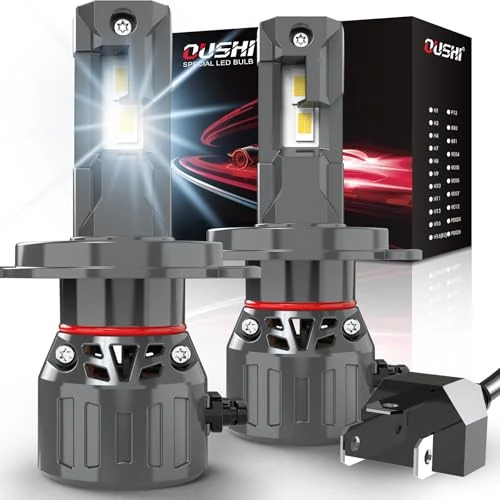 Offre limitée : OUSHI Ampoule H4 LED 120W 32000LM, 800% Super Luminosité Ampoule LED H4 Hi/Lo Beam 6000K Blanc Xénon Taille Mini 1:1 Ampoules HB2 9003 LED Phare Voiture et Moto, Lot de 2 de 26.69 € à 25.36 € (5% de remise)
