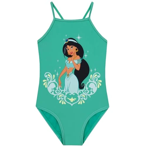 Tijdelijke aanbieding: Disney Meisjes Badpak, Prinses Jasmine Zwempak, Aladdin Kinderbadpak, Groen 116 van 20.99 € naar 9.99 € (52% korting)