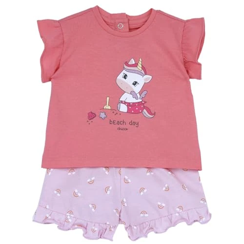 Offerta a tempo: Chicco, Completo Neonata con T-Shirt e Pantaloncini, Abbigliamento Bambina, Designed in Italy - 5% da 22.37 € a 21.25 €