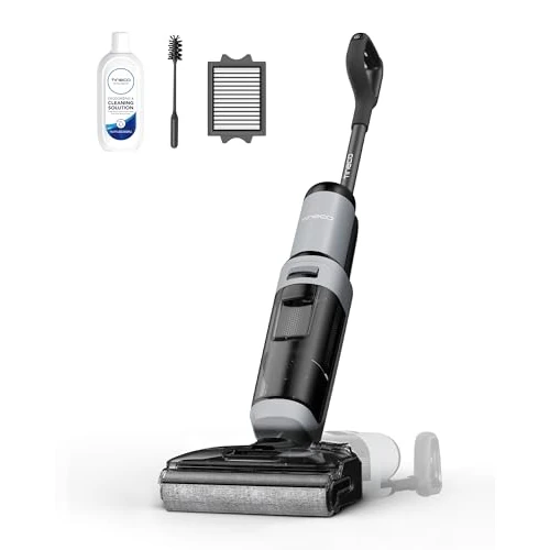 Tineco FLOOR ONE i5 Stretch Vacuum Cleaner Powerful Suction 20 kPa Tiltable to 180° Anti-tangle Cleaning Edges Two Sides 30 Minutes Autonomy Water Tanks Large Capacity