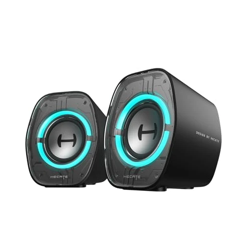 Offre limitée : Edifier G1000 II Enceintes Gaming 2.0 Bluetooth RGB Dynamique, Noir | Haut-parleur 2.5", Basses Améliorées, Modes Jeu/Musique/Film, USB-C, Aux, Compatible PC/PS5/Switch de 39.99 € à 69.99 € (-75.02% de remise)