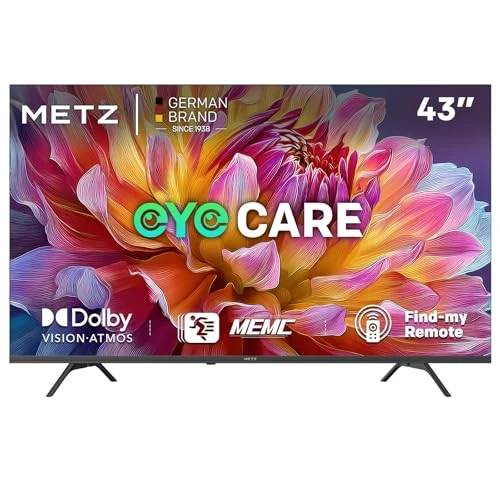 Offre limitée : Metz TV 43 Pouces (109 cm) 4K UHD Smart LED Television Google TV HDR 10 MEMC Dolby Audio Google Cast Commande Vocale Tuner DVB-T/-T2/-C/-S/-S2 CI+ (2025 Modèle, Noir 43MUF7000Z) de 199.00 € à 199.00 € (0.00% de remise)