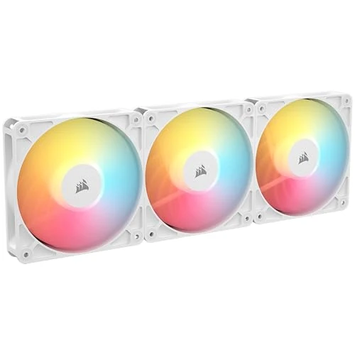 Offerta a tempo: CORSAIR RS120-R Ventole ARGB PWM 120mm Inverse Flow – 3 Pezzi – 8 LED RGB, Connessioni ARGB a +5V, Alta Pressione Statica, Daisy-Chain, Cuscinetto Magnetico, Modalità Zero RPM – Bianco - 0.00% da 49.90 € a 49.90 €