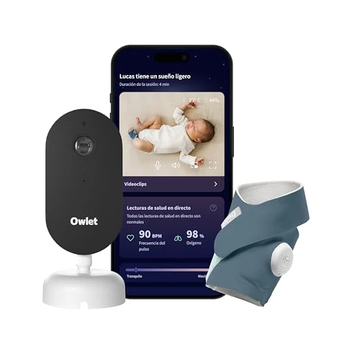 Offerta a tempo: Owlet Dream Duo™ 3 - Dream Sock Bedtime Blue + Dream Sight - Sistema di monitoraggio intelligente per la salute dei bebè - 26% da 379.99 € a 279.99 €