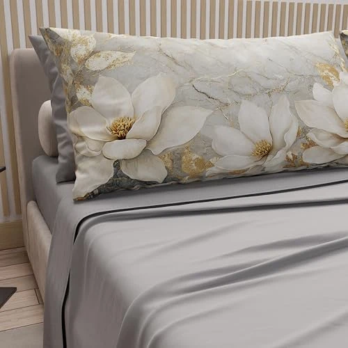 Offre limitée : PETTI Artigiani Italiani - Parure de Draps en Coton pour Lit Double Maxi avec Taies d’Oreiller et Drap Housse 180x200, Motif Floral 32 Gris Clair, 100% Fabriqué en Italie de 44.90 € à 44.90 € (0.00% de remise)