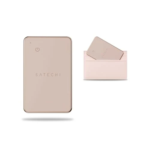 Offerta a tempo: SATECHI FindAll Air Tag Card GPS per Portafogli con Apple Find My, Avviso di Dimenticanza, Suono Potente, Ricarica Wireless, Scheda GPS Leggera, Localizzatore per iPhone, iPad, Mac – Desert Rose - 25% da 34.99 € a 26.24 €