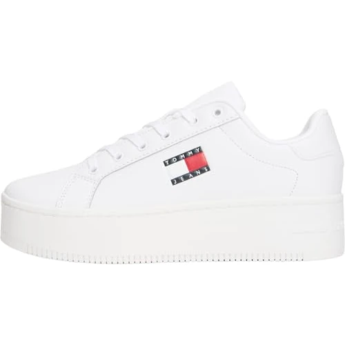 Offerta a tempo: Tommy Jeans Donna Sneakers con Suola Alta con Plateau, Bianco (White), 42 - 0.00% da 69.99 € a 69.99 €