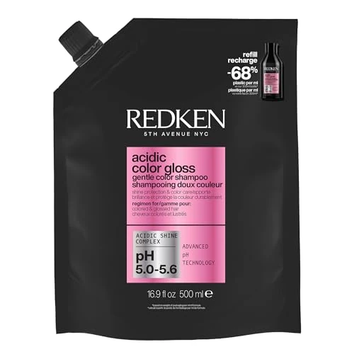 Offre limitée : REDKEN - Shampoing Sans Sulfate Protecteur de Couleur Acidic Color Gloss - Cheveux Colorés - Prolonge & Sublime la Couleur - Brillance Miroir Pendant 3 Jours - Formule au pH Acide - Recharge 500 ml de 30.23 € à 30.23 € (0.00% de remise)