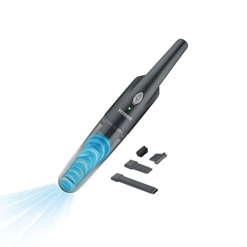 Severin Bezworkowy odkurzacz ręczny, bezprzewodowy odkurzacz z obrotową szczotką, funkcja odkurzacza na wodę i kurz, odkurzacz stołowy z oświetleniem LED, 25 min autonomii, HV 7132