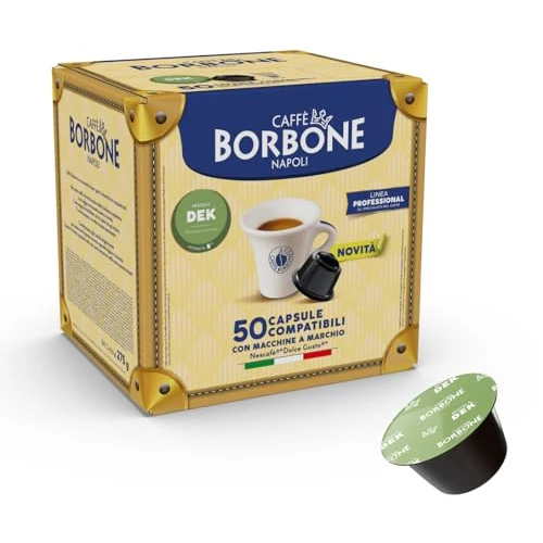 Caffè Borbone Miscela Decaffeinata - 50 capsule - Compatibili con le Macchine Nescafè®* Dolce Gusto®*