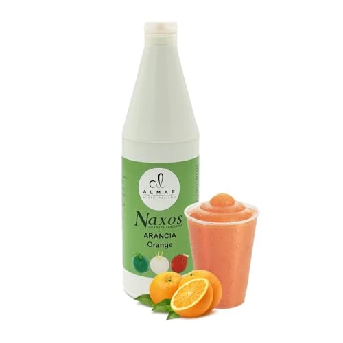 Offerta a tempo: Almar - Sciroppo Superconcentrato per Granita, Gusto Arancia, Da Usare Con Base Granita Naxos, Pronto in Pochi Secondi, Ideale per Bar, Chioschi e Uso Domestico, Senza Conservanti, Bottiglia da 1kg - 42% da 11.50 € a 6.71 €