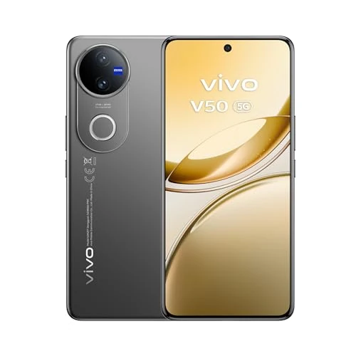 VIVO V50 5G, smartfon 12 GB + 512 GB, profesjonalny aparat ZEISS 50 + 50 MP, wideo 4K, bateria 6000 mAh, szybkie ładowanie 90 W, ultracienki zakrzywiony ekran 6,77", odporny na zachlapanie i kurz