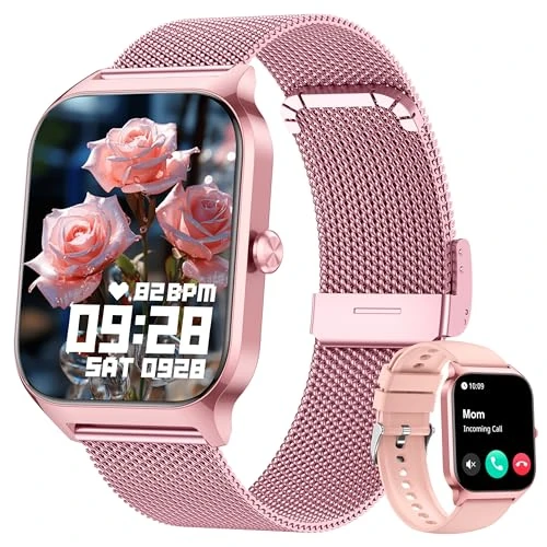 Tijdelijke aanbieding: KALINCO 2025 Smartwatch voor dames en heren, met oproepen, WhatsApp, bloeddruk, hartslag, SpO2, slaap, stress, digitale wekker voor iOS Android, twee banden van 39.99 EUR naar 33.99 EUR (korting 15%)