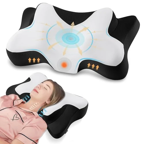 DONAMA Nekkussen, hoofdkussen, traagschuimkussen, slaapkussen voor zijkanten, rug en buikslapers