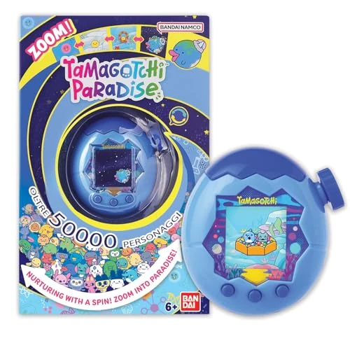 Offre limitée : Bandai - Tamagotchi Paradise Eau - Animal Virtuel à élever - Tamagotchi avec molette de Zoom - Jouet Interactif en français - Modèle Eau Coloris Bleu - Jouet Enfant 6 Ans et + - 43422 de 59.99 € à 44.99 € (25% de remise)