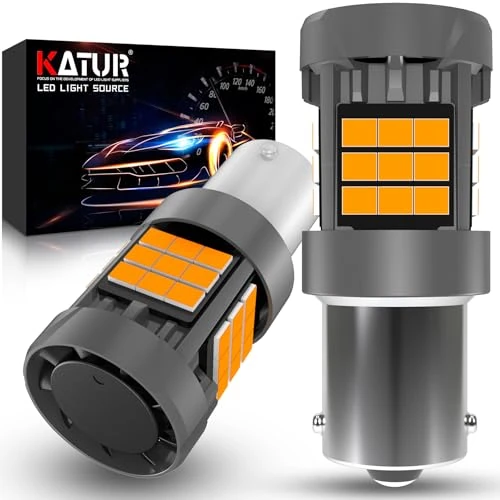 Oferta limitowana: KATUR Żarówka LED 1156 BA15S P21W, Canbus 500% jasność 3000 lm, bursztynowy żółty z wentylatorem 7506 1141 LED do światła kierunkowskazu, 2 szt z 110.69 zł na 110.69 zł (oszczędź 0.00%)