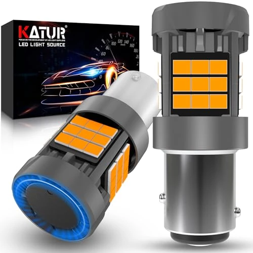 Offerta a tempo: KATUR Lampadina 1157 BAY15D LED, Canbus 500% luminosità 3000LM Giallo Ambra con Ventola di Raffreddamento Lampadine LED P21/5W 1157A 1157NA Indicatori di Direzione, 2PCS - 37% da 24.99 € a 15.70 €