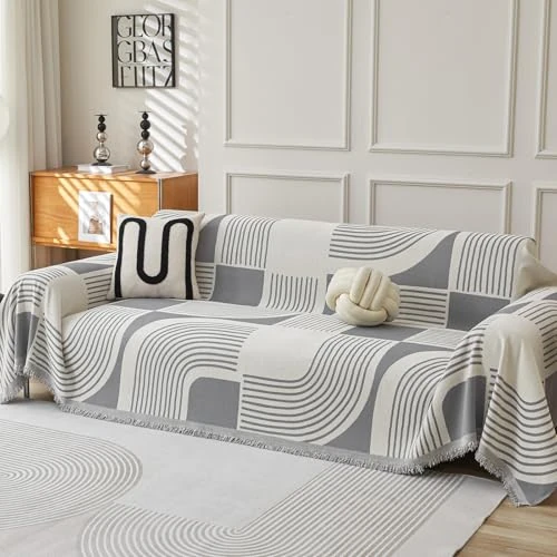 Oferta limitada: WEYOND Funda de Sofá 3 Plazas, Cubre Sofá, Sofa Cover, 180 x 380 cm, Gris de 66.49 € a 27.84 € (ahorro 58.13%)