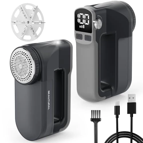 Limited offer: BEAUTURAL Electric Lint Lever, Electric Lint Remover USB-C Rechargeable 3 Speeds, 1800 mAh Battery for Clothing and Different Fabrics, Grey from 30.99 EUR to 17.99 EUR (save 42%)