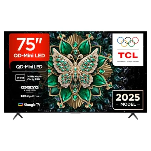 TCL Mini LED 75 Inch 75C6K UltraHD 4K Onkyo Sound Google TV