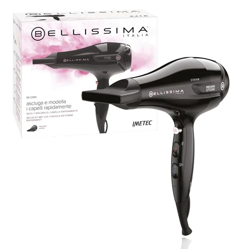 Offerta a tempo: Bellissima Imetec S9 2300 – Asciugacapelli Rapido per Styling Facile – 2200W con Beccuccio Concentratore - 31% da 34.99 € a 24.19 €