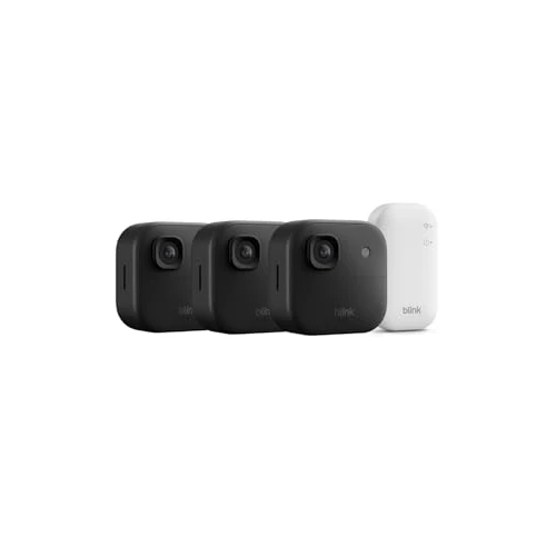 Offerta a tempo: Videocamera esterna 2K+ Blink (ultimo modello) — videocamera di sicurezza smart senza fili, risoluzione video 2K, audio ottimizzato, durata delle pile fino a due anni. Sistema da 3 videocamere, nero - 65% da 249.99 € a 86.99 €