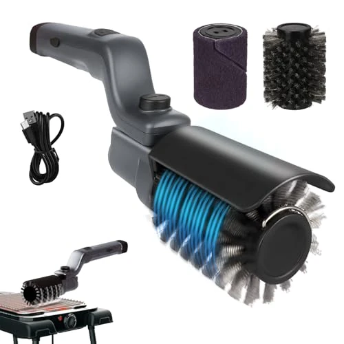 Zeitlich begrenztes Angebot: Verbesserte elektrische Grillbürste, Akku-Betrieben mit Verstellbarem Winkel, Edelstahl-Bürstenkopf, 3-Stufen Reinigung, 90 Min Laufzeit, Wasserdicht für Grillroste (Grau) von 57.49 € auf 35.87 € (38% Rabatt)