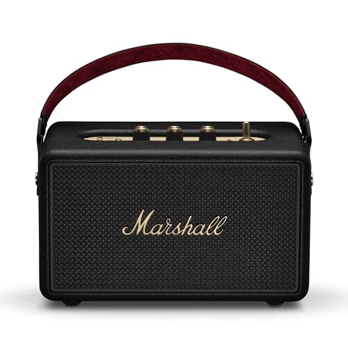Begrenztes Angebot: Marshall Kilburn III Tragbarer Bluetooth Lautsprecher mit über 50 Stunden Spieldauer - Schwarz und Messing von 348.10 EUR auf 275.00 EUR (Rabatt 21%)