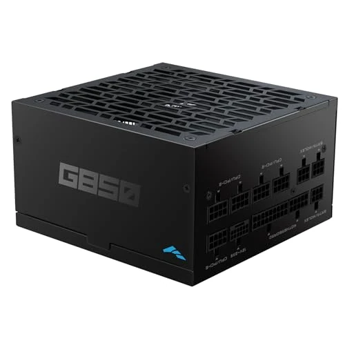 SAMA G850-voeding - 850W volledig modulair 80 plus goudgecertificeerd ATX 3.1 en PCIE 5.1-compatibele Japanse condensatoren 150 mm FDB-ventilator ondersteunt RTX 50/40-serie GPU's - zwart