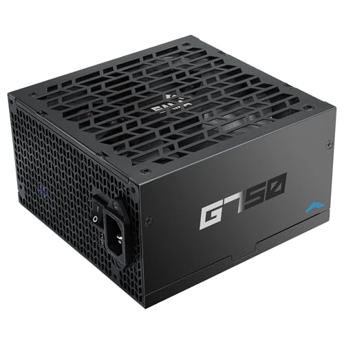 SAMA G750-voeding - 750W volledig modulair 80 plus goudgecertificeerd ATX 3.1 en PCIE 5.1-compatibele Japanse condensatoren 150 mm FDB-ventilator ondersteunt RTX 50/40-serie GPU's - zwart