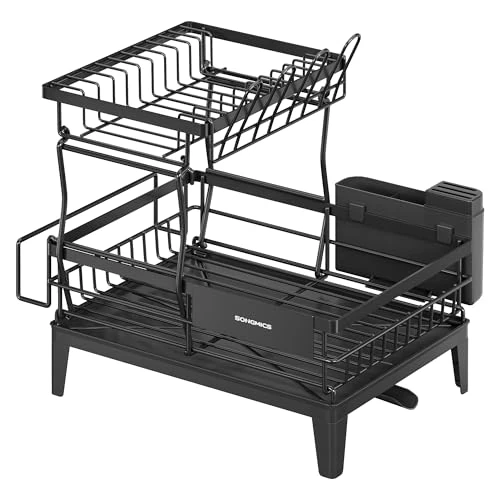 Offerta a tempo: SONGMICS Scolapiatti, Portapiatti da Cucina a 2 Ripiani — 25% da 29,99 € a 22,49 €