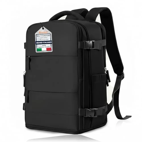 Offerta a tempo: Bronzi® Zaino Ryanair 40x30x20 Zaino da Viaggio Aereo Bagaglio a Mano compatibile Ryanair | Wizzair Piccolo Borsa da Cabina per Voli Zaini Porta PC - 35% da 30.99 € a 19.99 €