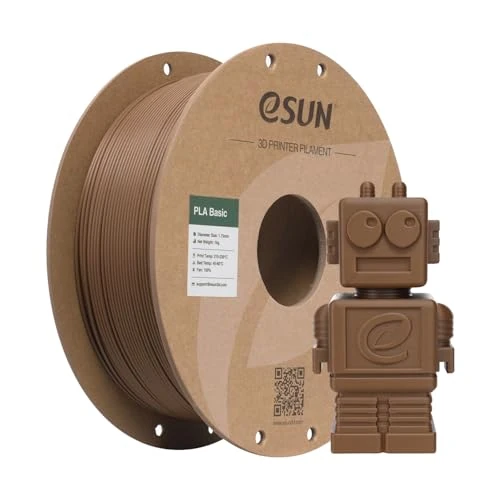 eSUN Super Speedy PLA Filamento de 1,75 mm para impresoras 3D básicas, PLA de alta velocidad, precisión dimensional +/- 0,03 mm, bobina de 1 kg, marrón
