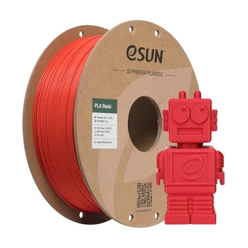 Offerta a tempo: eSUN Filamento PLA 1,75 mm, filamento di Basic PLA per stampanti 3D Precisione dimensionale +/- 0,05 mm, bobina da 1 kg (2,2 libbre) Filamento PLA veloce per stampanti 3D, Rosso — 20% da 15,99 € a 12,79 €