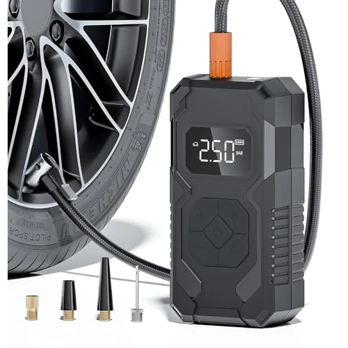 Tijdelijke aanbieding: Elektrische luchtpomp, 15000 mAh en 150 psi, draagbare luchtcompressor, accucompressor met manometer, fietspomp, elektrische oplaadbare bandenpomp voor auto, fiets, motorfiets, ballen van 39.99 EUR naar 39.99 EUR (korting 0%)