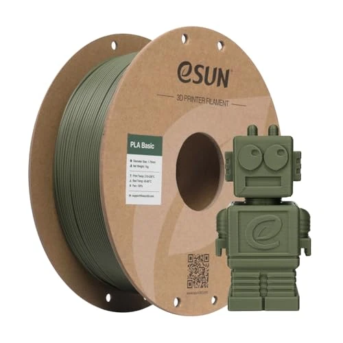 Oferta limitada: eSUN Super Speedy PLA Filamento de 1,75 mm para impresoras 3D básicas, PLA de alta velocidad, precisión dimensional +/- 0,03 mm, bobina de 1 kg, verde oliva de 15.99 € a 15.99 € (ahorro 0.00%)