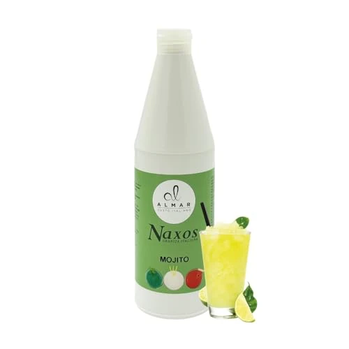 Almar - Sciroppo Superconcentrato per Granita, Gusto Mojito, Da Usare Con Base Granita Naxos, Pronto in Pochi Secondi, Ideale per Bar, Chioschi e Uso Domestico, Senza Conservanti, Bottiglia da 1kg