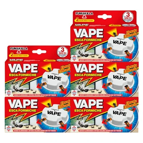 Offerta a tempo: Vape Esca Formiche Insetticida Elimina Intero Nido e Colonia Efficace 3 Mesi per Interni ed Esterni Prodotto Biocida - 10 Esche - 0.00% da 19.99 € a 19.99 €
