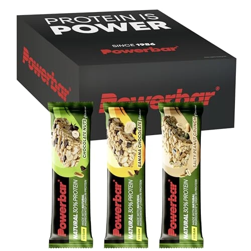 Offerta a tempo: Powerbar - Natural Protein - Multiflavour Box - 12x40g - Barrette proteiche vegane - senza olio di palma - ingredienti naturali - 24% da 16.99 € a 12.99 €