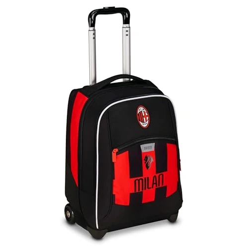 Offre limitée : Seven Milan Big Trolley École Fixe Rouge et Noir, Équipe de football, 2 en 1, Double Usage, Chariot et Sac à dos, École primaire, Enfant, Noir, Taglia unica, Décontracté de 99.90 € à 99.90 € (0.00% de remise)