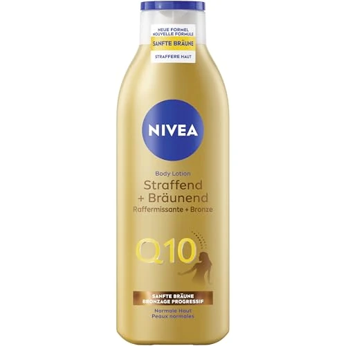 Offre limitée : NIVEA Lotion corporelle Q10 raffermissante + bronzante (250 ml), lait corporel pour une peau plus ferme et une meilleure élasticité en 7 jours, crème corporelle avec Q10 pour un bronzage naturel de 6.04 € à 6.04 € (0.00% de remise)