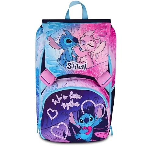 Offre limitée : Seven Lilo & Stitch Sac à dos double avec compartiment extensible Violet Grande capacité Dossier préformé Fille École primaire Violet Taglia unica Casual, lilas, Taille unique, Décontracté de 71.90 € à 71.90 € (0.00% de remise)