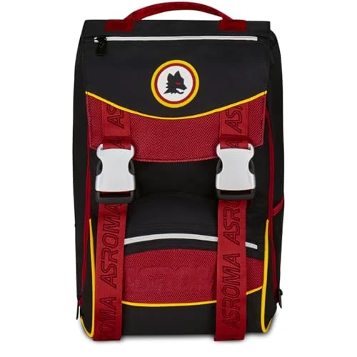 Begrenztes Angebot: Seven AS Roma Rucksack mit zwei ausziehbaren Fächern für Fußball, Schwarz, Maxi Fassungsvermögen, vorgeformte Rückenlehne, Kinder, Grundschule, Schwarz, Taglia unica, Casual von 46.80 EUR auf 46.80 EUR (Rabatt 0%)