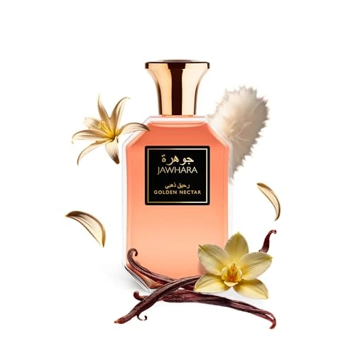 Jawhara Collection Golden Nectar Unisex Eau de Parfum, Ambery White Fragrance, With Bergamot, Ylang-Ylang & Musk, 100ml