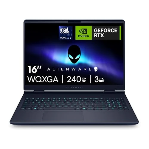 Alienware 16x Aurora Gaming Laptop AC16251 16" WQXGA 240Hz G-Sync Display, Intel Core Ultra 9 275HX Series 2, Nvidia Geforce RTX 5070, 32GB RAM, 1TB SSD, Windows 11 Home, RGB AlienFX QWERTY