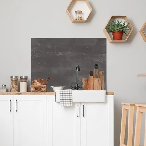 Offerta a tempo: CREARREDA Pannello Paraschizzi Cucina in Alluminio 84x60cm facile da applicare Made — 30% da 69,90 € a 49,20 €