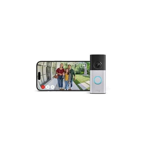 Ring sonnette vidéo Plus filaire (Wired Video Doorbell Plus, nouvelle génération) | Sonnette vidéo | Retinal 2K | Large champ de vision | Essai gratuit de 30 jours de l'abonnement Ring