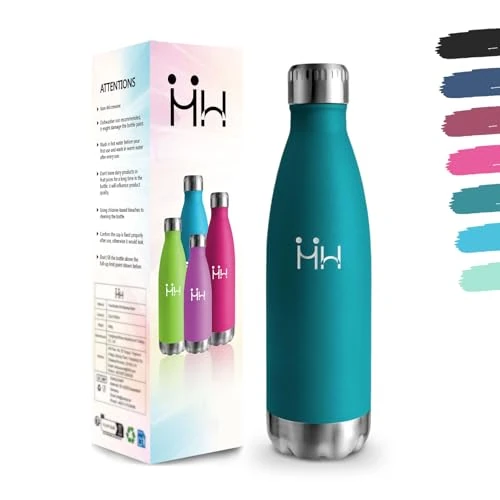 Borraccia Termica, 750 ml Senza BPA, Borraccia, Isolamento Sottovuoto a Doppia Parete, Borracce Acciaio Inox, 18/8 Acciaio Inossidabile, Bottiglia Termica per Cucina, Campeggio - Muschio verde