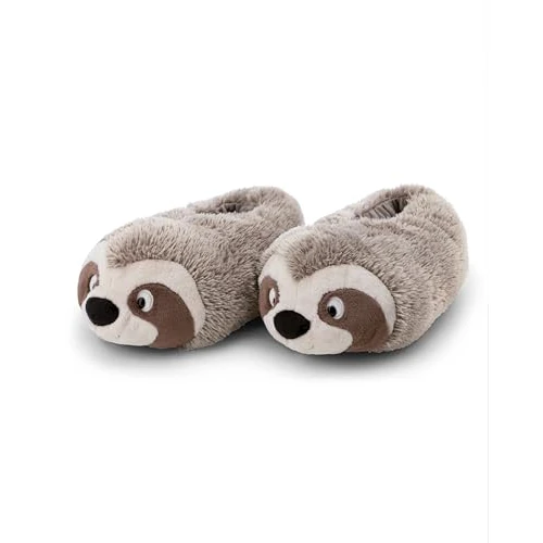 Offerta a tempo: NICI Pantofole in peluche per bambini e adulti, motivo bradipo Izzy Icetumbler, calde e con suola antiscivolo, numero 40-43, beige – 62452 - 0% da 29.54 € a 29.54 €