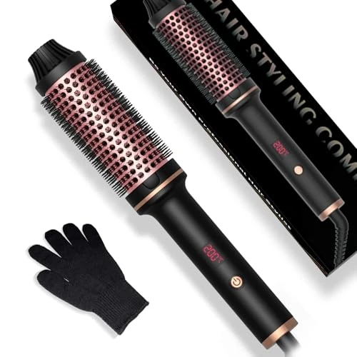 3-in-1 curling brush, thermal brush, 38 mm, curling brush, LCD display, 120-200°C